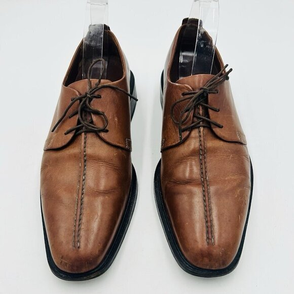 Cole Haan Mens Beckett Oxford Dress Shoe Brown Size 9M Leather Split Toe Lace-Up main image 4